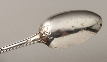 Rare Tudor Pattern Silver Child's Spoon and Fork - Diamond Registration Mark